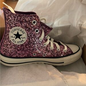 Converse Kids Glitter High-Top Sneakers - Purple